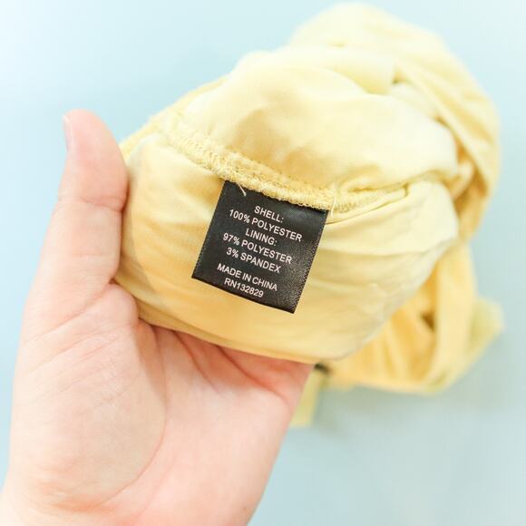 NBD x Revolve Yellow Butter Long Sleeve Ruffle Sheath Mini Dress Size Small - Picture 9 of 9